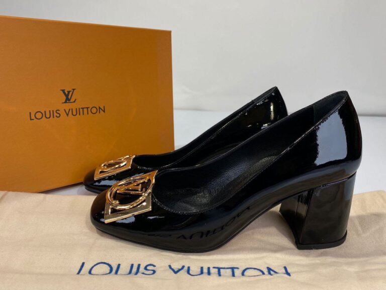 louis vuitton ayakkabi madeleine siyah topuklu 7 cm hakiki deri
