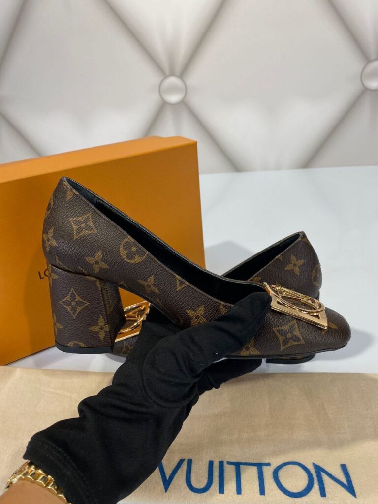 louis vuitton ayakkabi madeleine topuk 7 cm hakiki deri