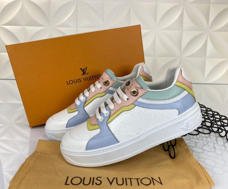 louis vuitton ayakkabi sneakers beyaz mavi yesil ithal
