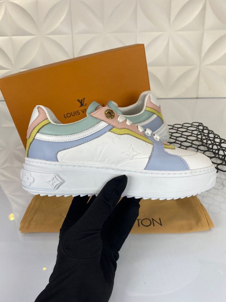 louis vuitton ayakkabi sneakers beyaz mavi yesil ithal