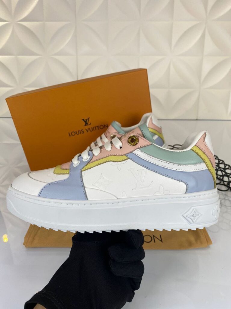 louis vuitton ayakkabi sneakers beyaz mavi yesil ithal