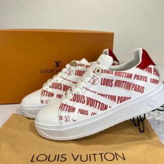 louis vuitton ayakkabi sneakers timeout beyaz kirmizi