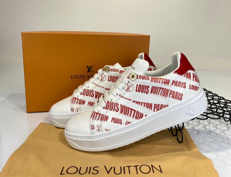louis vuitton ayakkabi sneakers timeout beyaz kirmizi