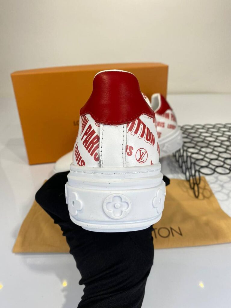 louis vuitton ayakkabi sneakers timeout beyaz kirmizi
