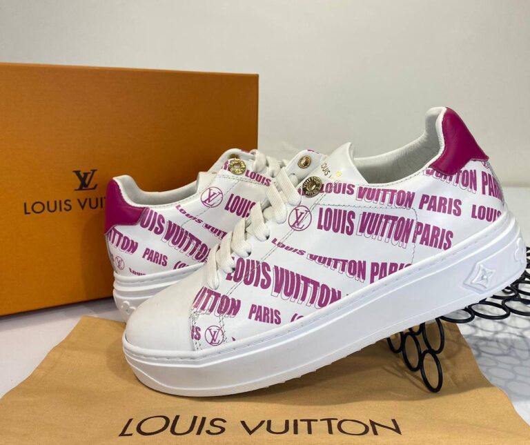 louis vuitton ayakkabi sneakers timeout beyaz pembe
