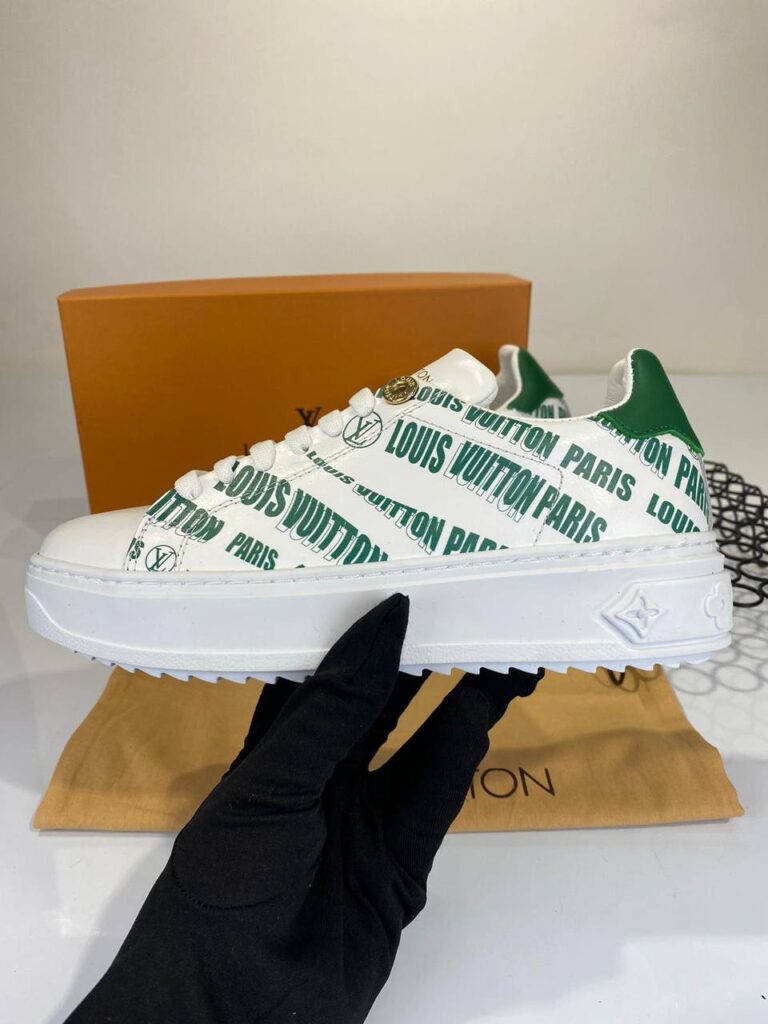 louis vuitton ayakkabi sneakers timeout beyaz yesil