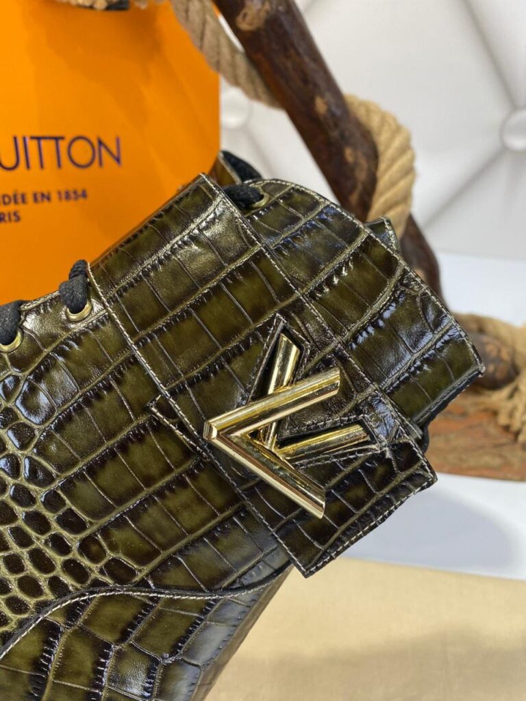 louis vuitton bot haki yesil croco ic dis deri ithal