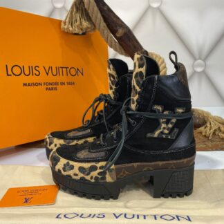louis vuitton bot monogram leopar desenli