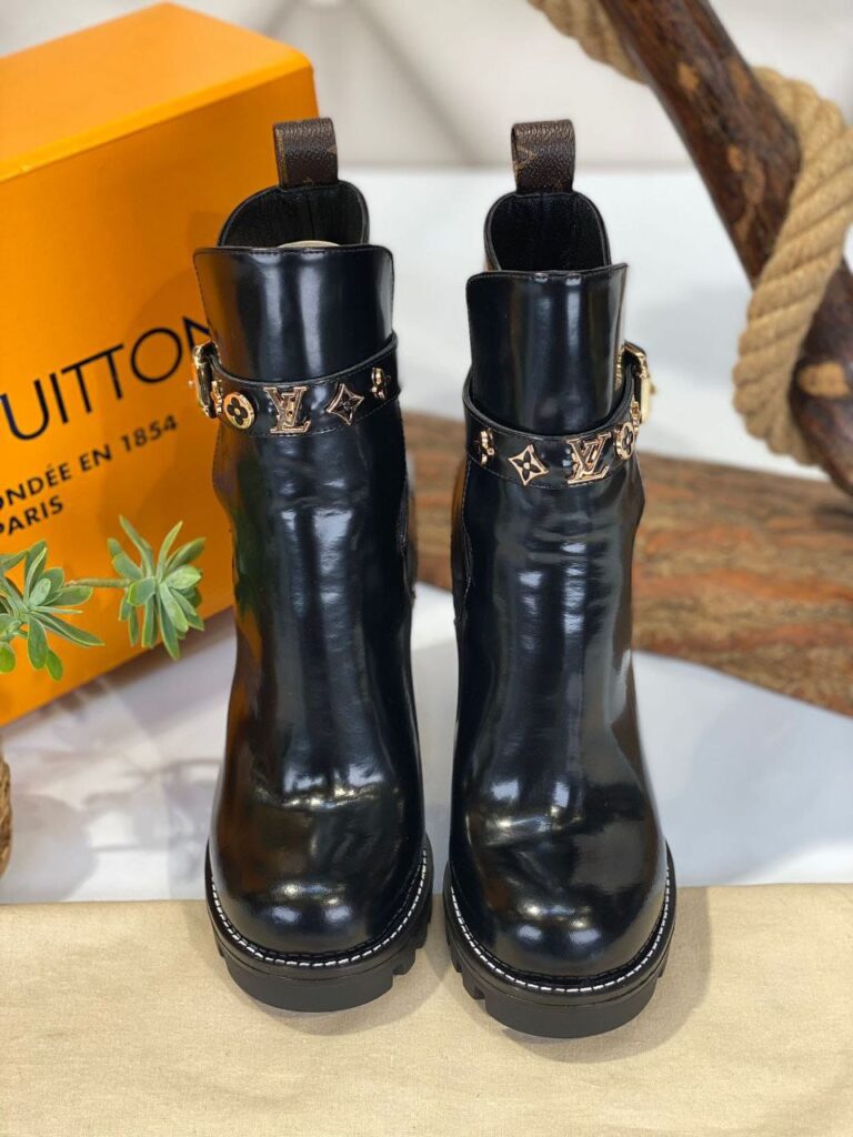 louis vuitton bot star trail ankle siyah topuk 11 cm ithal