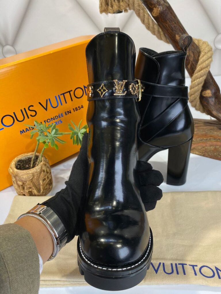 louis vuitton bot star trail ankle siyah topuk 11 cm ithal