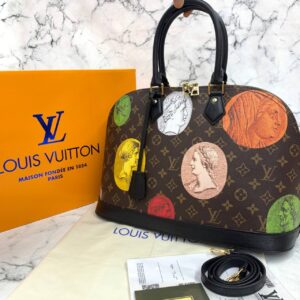 louis vuitton canta alma gm yeni baski ithal 39x29x19 cm