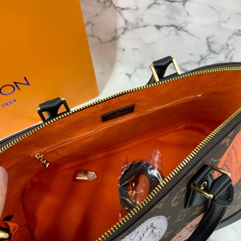 louis vuitton canta alma gm yeni baski ithal 39x29x19 cm