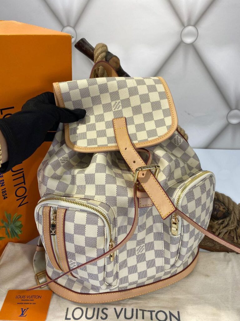 louis vuitton canta bosphore backpack sirt damier beyaz 36x32x13