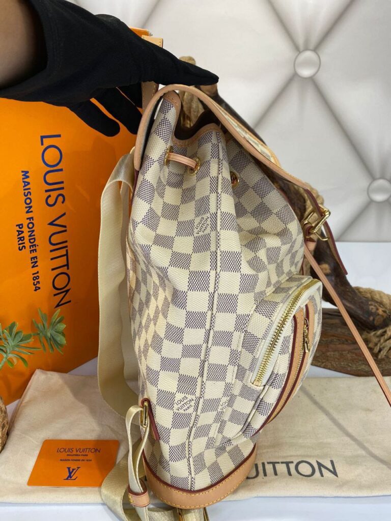 louis vuitton canta bosphore backpack sirt damier beyaz 36x32x13