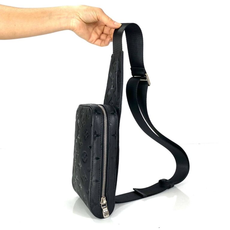 louis vuitton canta geronimos erkek omuz siyah monogram empreinte hakiki deri ithal 19x11x5 cm