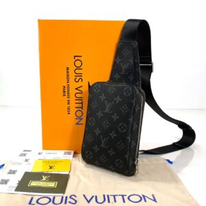 louis vuitton canta geronimos erkek omuz siyah monogram hakiki deri ithal 11x5 cm