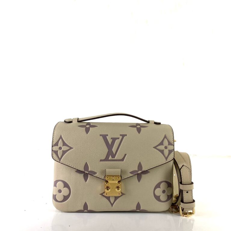 louis vuitton canta metis pochette bej oversize empreinte bicolor deri 25x19