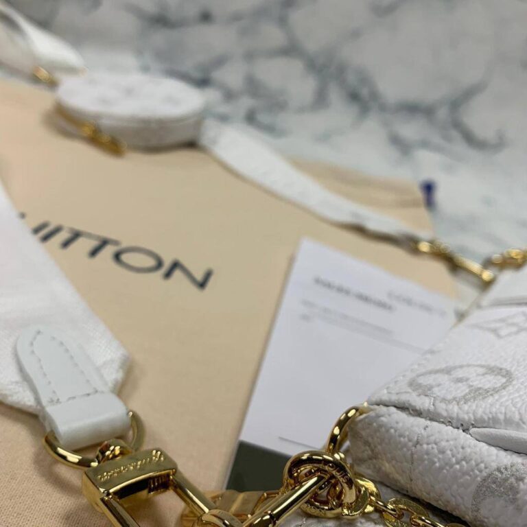 louis vuitton canta multi pochette uclu set beyaz hakiki deri