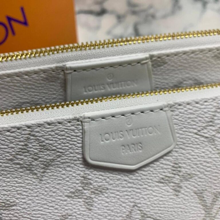 louis vuitton canta multi pochette uclu set beyaz hakiki deri