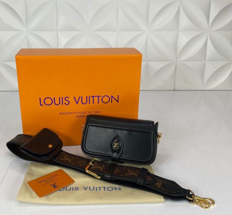 louis vuitton canta officier siyah 18x10 cm hakiki deri ithal