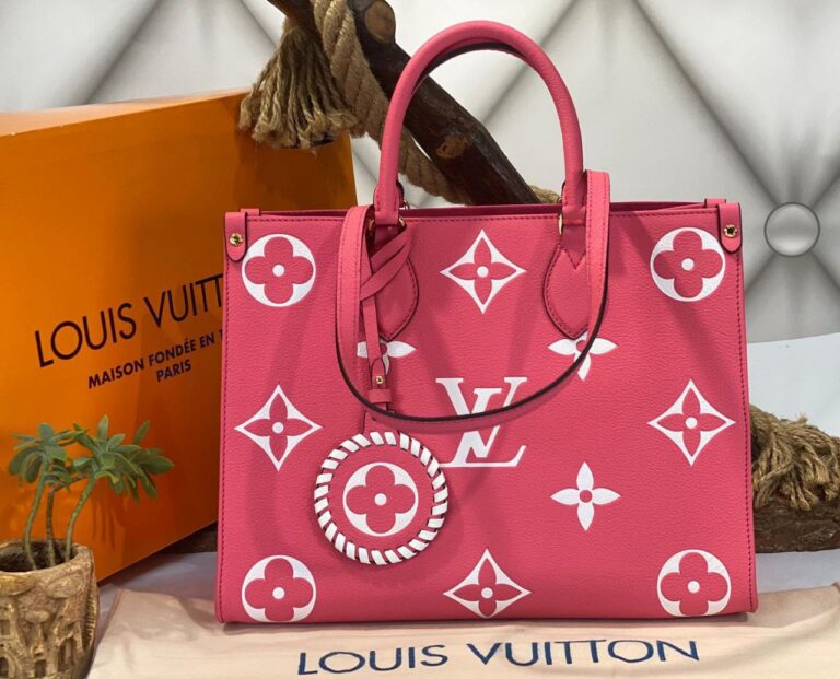 louis vuitton canta onthego mm ortaboy pembe 34x26x15 cm