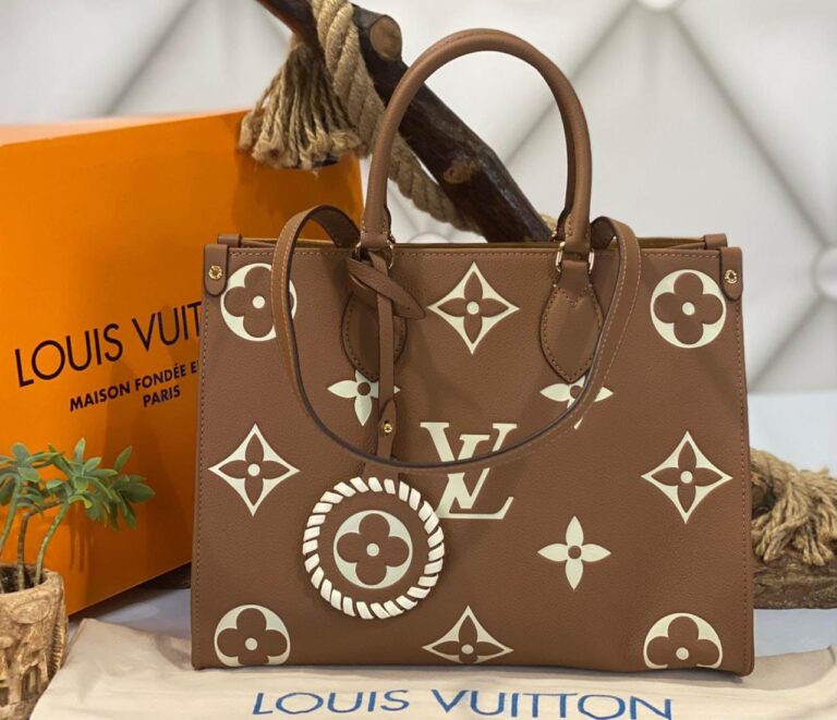 louis vuitton canta onthego mm ortaboy taba krem 34x26x15 cm