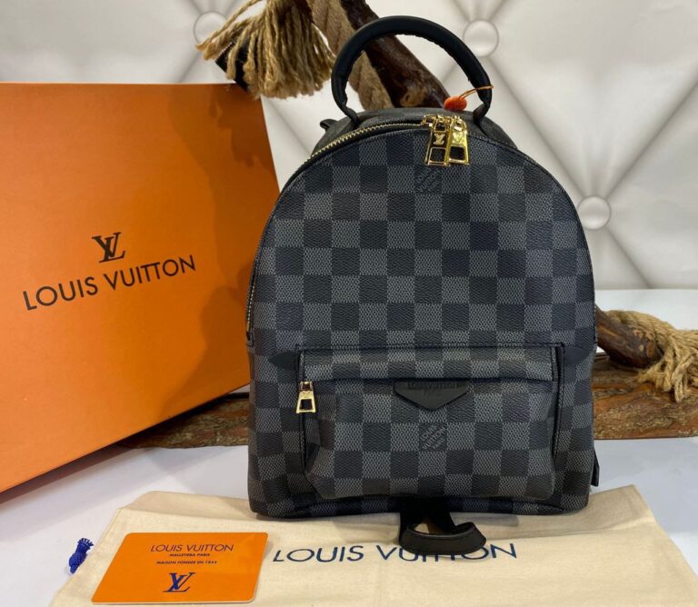 louis vuitton canta palm springs backpack orta boy sirt siyah damier 23x26 cm
