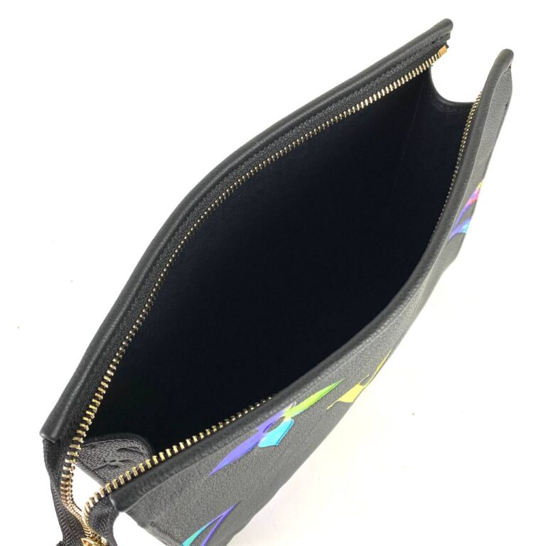 louis vuitton canta renkli logo toiletry pouch portfoy 26x20 cm siyah oversize