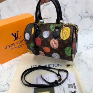 louis vuitton canta speedy bandouliere 25x19 cm monogram simetrik
