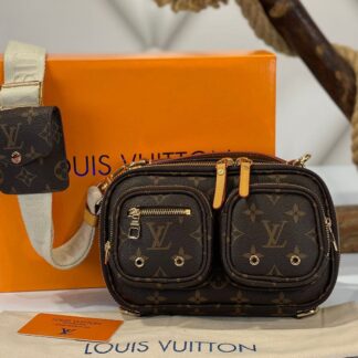 louis vuitton canta utility crossbody 2021 monogram krem 21x15