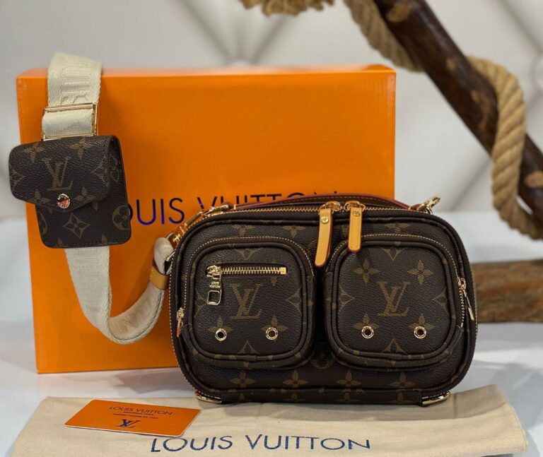louis vuitton canta utility crossbody 2021 monogram krem 21x15