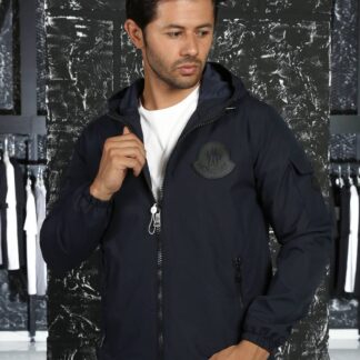 moncler mont erkek ince baharlik lacivert siyah logo