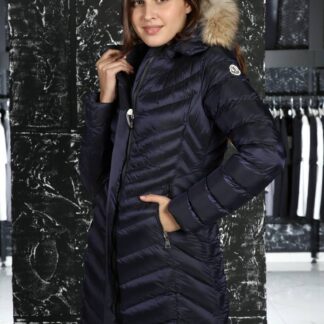 moncler mont uzun lacivert mat oklu desen