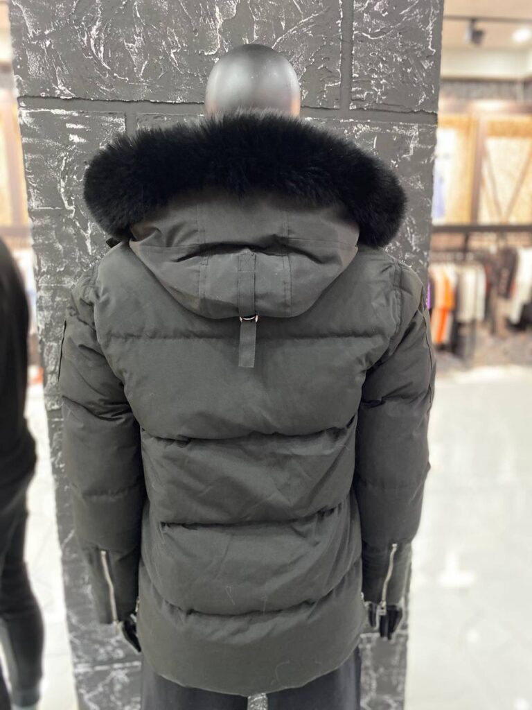 moose knuckles mont erkek siyah kapusonlu premium