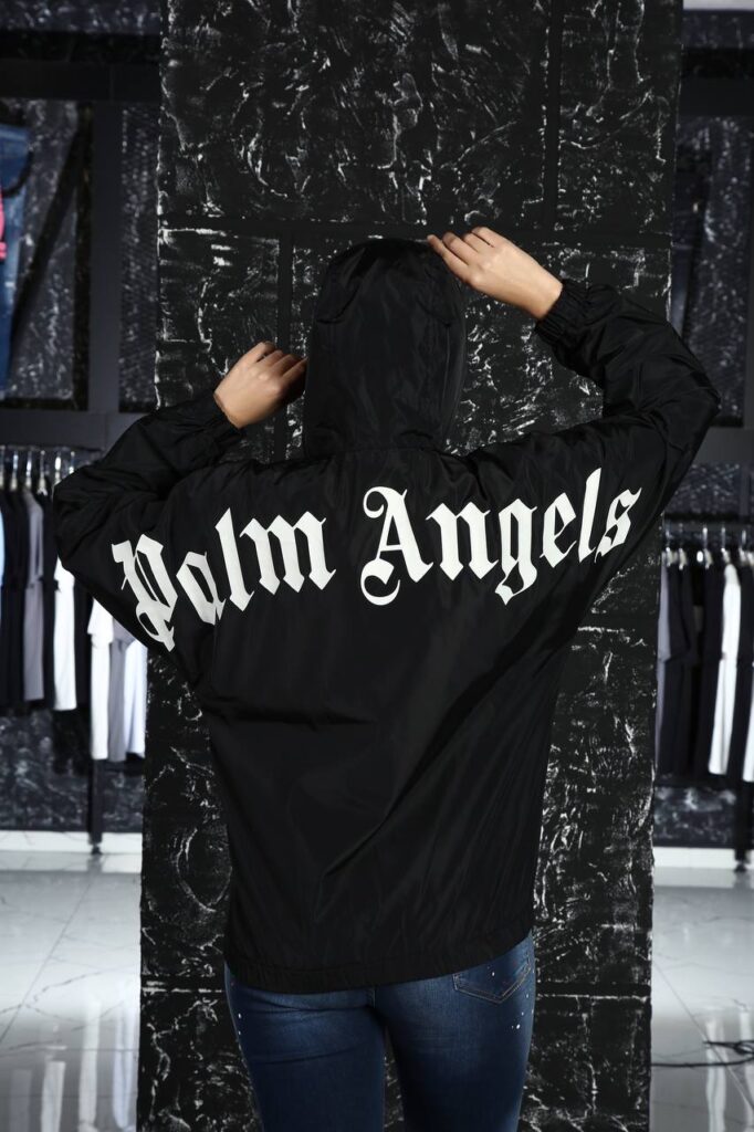 palm angels mont yagmurluk baharlik ince siyah
