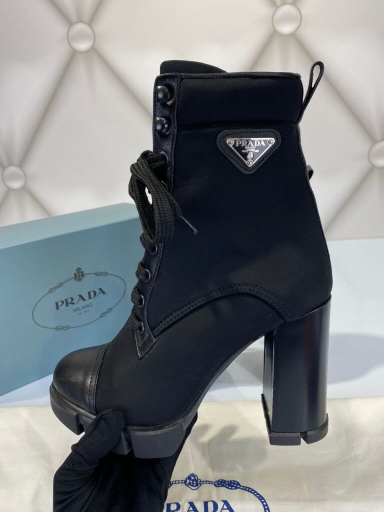prada bot ankle hing heel siyah topuklu 11 cm