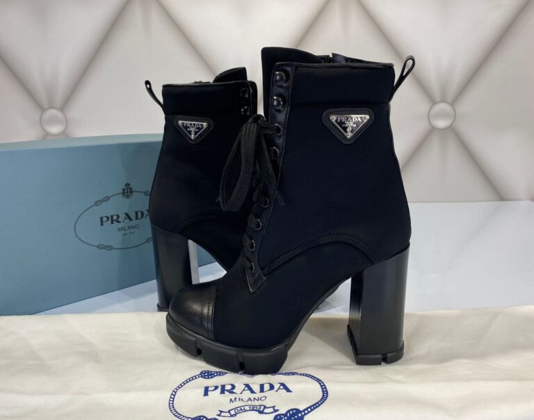 prada bot ankle hing heel siyah topuklu 11 cm