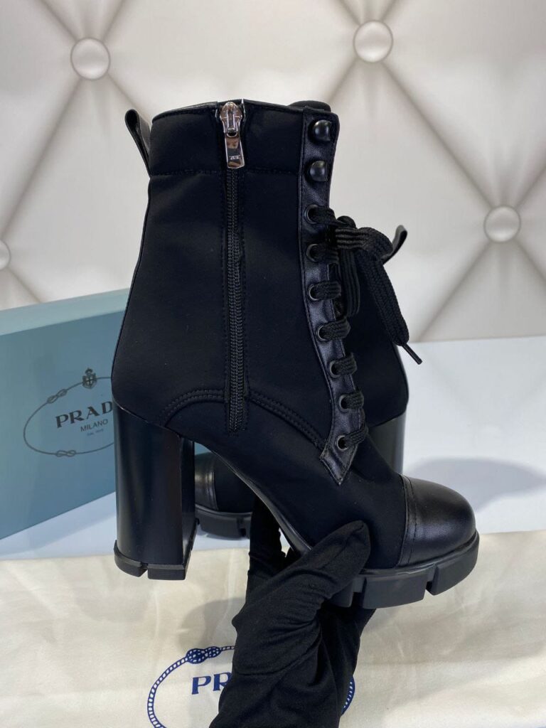 prada bot ankle hing heel siyah topuklu 11 cm