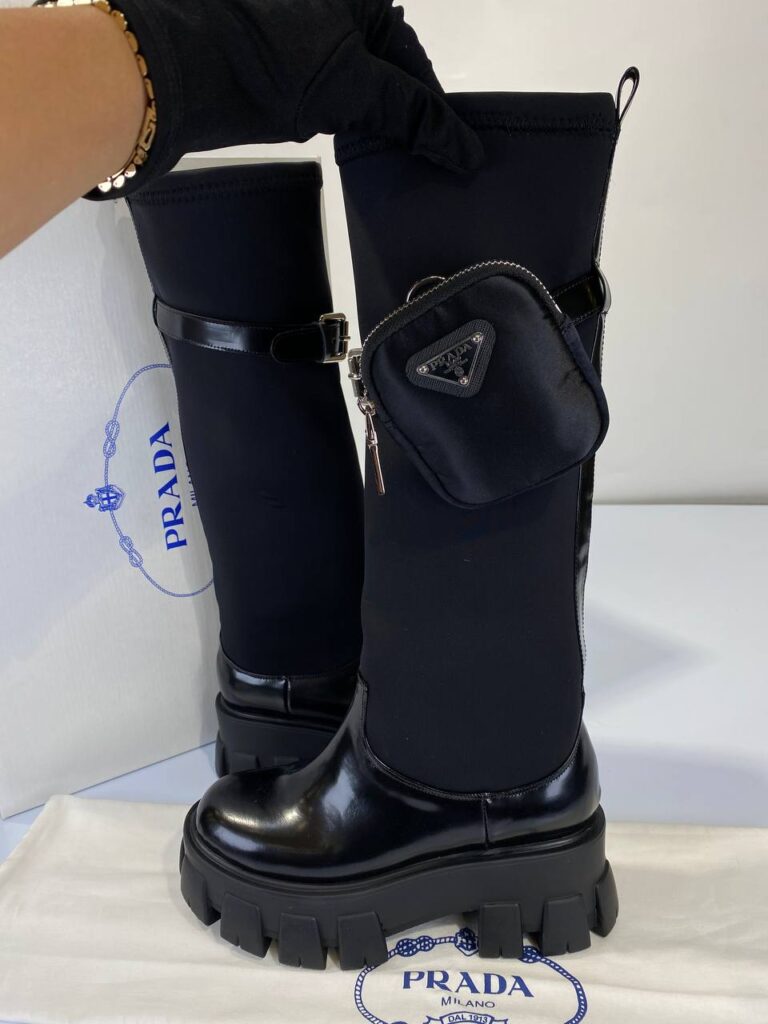 prada bot cizme siyah hakiki deri