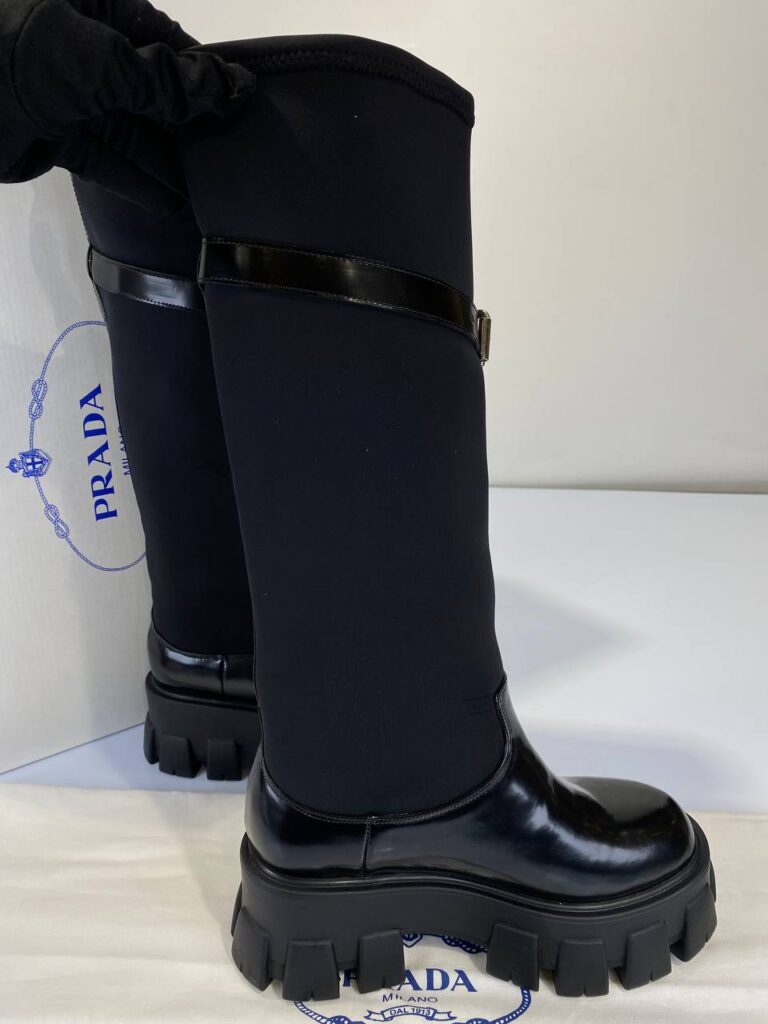 prada bot cizme siyah hakiki deri
