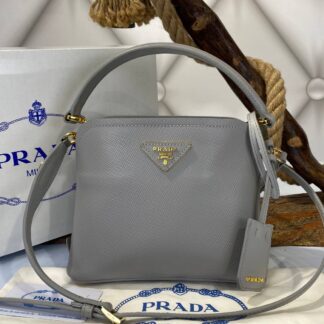 prada canta medium saffiano gri 21x17 cm ithal