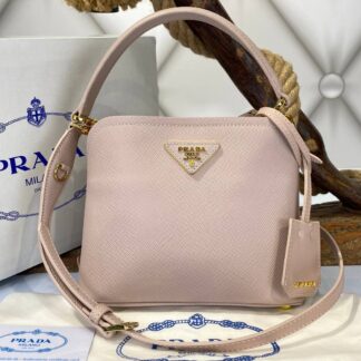 prada canta medium saffiano pudra pembe 21x17 cm ithal