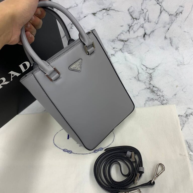 prada canta small brushed leather tote giri ithal 20x14x9 cm