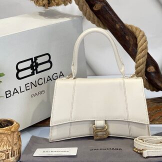 balenciaga canta hourglass kucuk boy krem gold  23x15x10 cm
