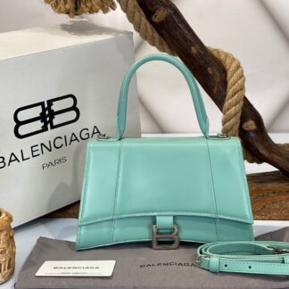 balenciaga canta hourglass kucuk boy mavi silver 23x15x10 cm