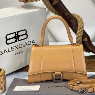 balenciaga canta hourglass kucuk boy nude camel silver 23x15x10 cm
