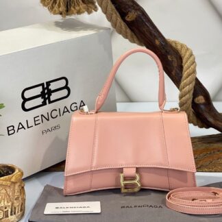 balenciaga canta hourglass kucuk boy pudra pembe gold  23x15x10 cm