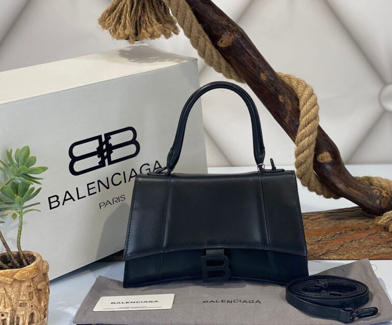 balenciaga canta hourglass kucuk boy siyah siyah 23x15x10 cm