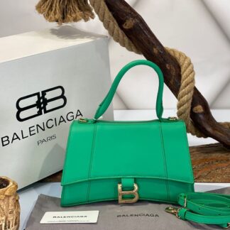 balenciaga canta hourglass kucuk boy yesil gold  23x15x10 cm