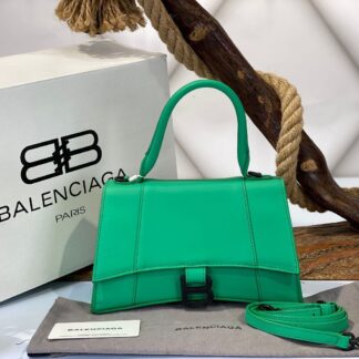 balenciaga canta hourglass kucuk boy yesil siyah 23x15x10 cm